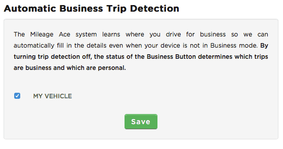 Automatic Business Trip Detection Setting