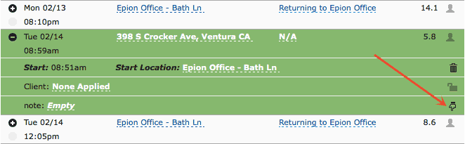 Merge two GPS trips logged by the mileage tracker