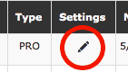 Settings for mileage tracker