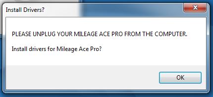 mileage tracker install driver dialog box